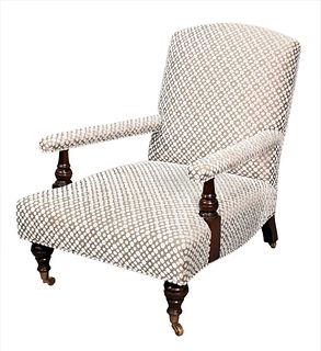Attributed to George Smith Custom Upholstered Open Armchair