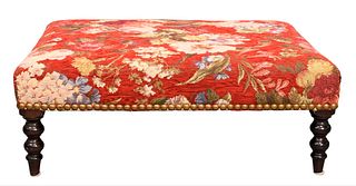 Attributed to George Smith Custom Upholstered Ottoman