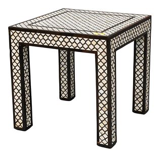 Syrian/Egyptian Style Mother of Pearl Inlaid Side Table