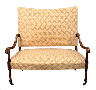 Custom Upholstered Federal Style Settee