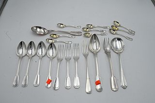  21 Piece Group of Continental Silver