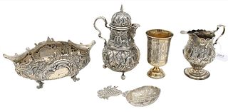Five Piece Continental Silver Lot