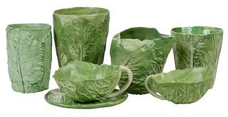 Seven Pieces of Mary Kirk Kelly Lettuce Form Drinkware