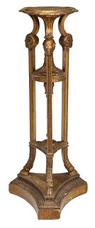 Adam Style Carved Giltwood Urn Stand