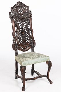 Renaissance Revival Walnut Side Chair