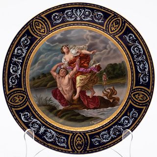 Royal Vienna Hand-Painted Porcelain Signed Plate
