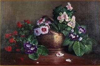 Oscar Durand (b. 1936), Still Life with Flowers, O/C