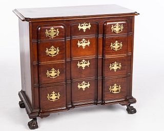 Chippendale Style Block Front Chest of Drawers