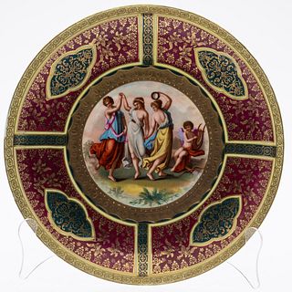 Royal Vienna Style Porcelain Charger, 19th Century