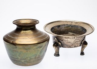 Brass Vase and Planter