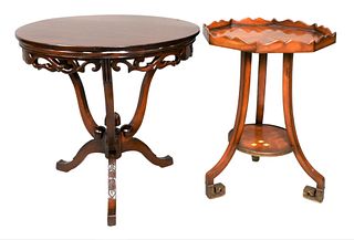 Two Round Contemporary Side Tables