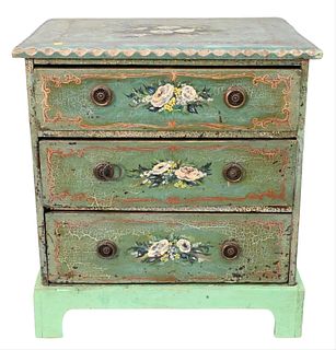 Paint Decorated Pine Chest