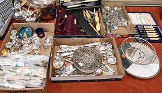Large Group of Silver Plate