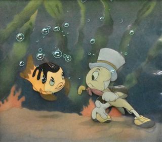 Original Disney Animation Production Cel of Jiminy Cricket