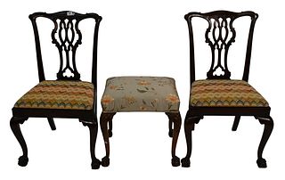 A Pair of Chippendale Style Side Chairs