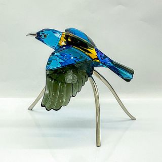 Swarovski Crystal Figurine, Roller Bird Blue Turquoise
