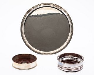 Sterling Tray & Sterling & Silverplate Wine Coaster