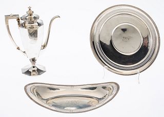 Gorham Coffee Pot, Bread Plate and Serving Dish