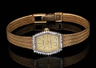 Geneve 14K Gold and Diamond Ladies' Watch