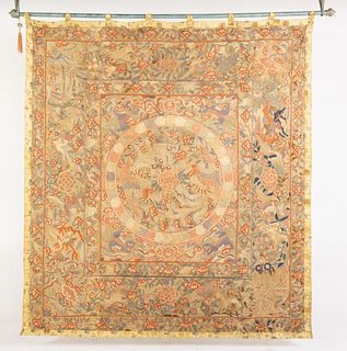 Chinese Embroidered Tapestry, 19th C