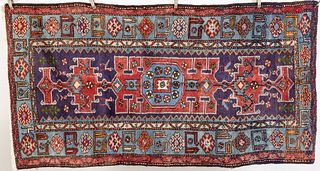 Small Persian Carpet with Purple Border