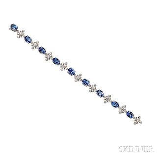 Platinum, Tanzanite, and Diamond "Snowflake" Bracelet, Tiffany & Co.