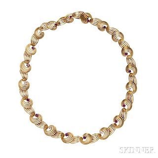 18kt Gold, Ruby, and Diamond Necklace, Chaumet