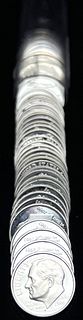 2001-S Mint Condition 90% Silver Dime Roll (50-Coins) 