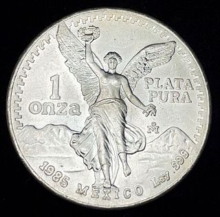 1985 Mexico Libertad 1 ozt .999 Silver