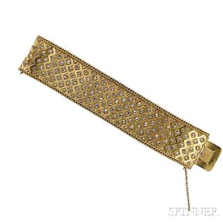 Antique 18kt Gold and Diamond Bracelet