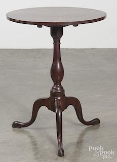 Queen Anne mahogany candlestand, late 18th c., 27 1/4'' h., 21 1/4'' w.