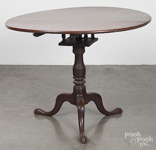 Queen Anne walnut tea table, late 18th c., 26 1/2'' h., 36'' w.