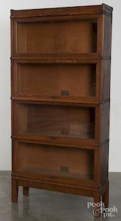 Globe Wernicke oak stacking bookcase, 71'' h., 34'' w.