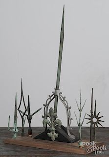 Miscellaneous weathervane spires, 19th/20th c.