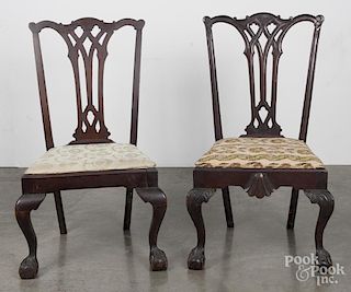 Two Centennial mahogany side chairs.