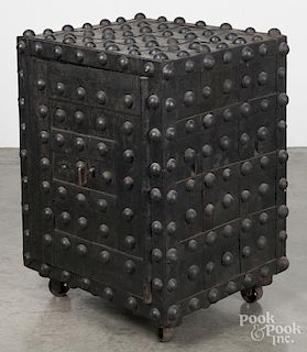 Iron strong box, 19th c., purportedly removed from the USS Constitution in the late 19th c.