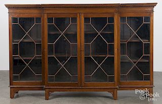 Chippendale style mahogany bookcase, 49 1/4'' h., 73'' w.