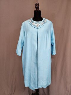 Vintage Turquoise Dress with Jacket