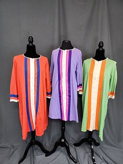 3 Vintage 1970s Zip Up Night Gowns