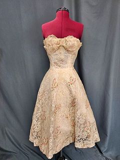 Vintage Lace Party Dress - Ceil Chapman