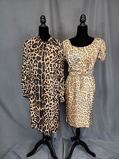 2 Vintage Animal Print Dresses