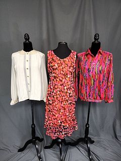 2 Vintage Blouses and Sleeveless Print Dress
