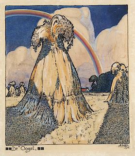 Deleu, Arthur
De Oogst (Die Ernte). 1915. Tuschfed