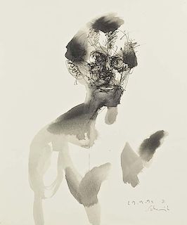 Scheib, Hans
Brustbild eines Mannes. 1992. Feder u