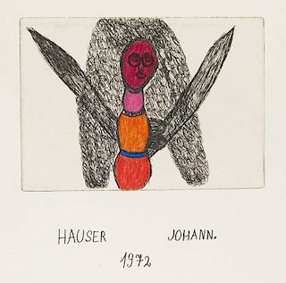 Hauser, Johann
o.T. (oranges Quadrat u. Engel). 19