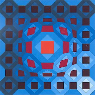 Vasarely, Victor
o.T. (Komposition in Rot und Blau