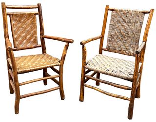 YELLOWSTONE Mayor Pair Old Hickory Arm Chairs 