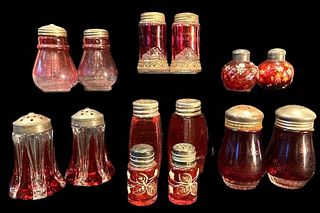 Collection Ruby Red EAPG Shakers