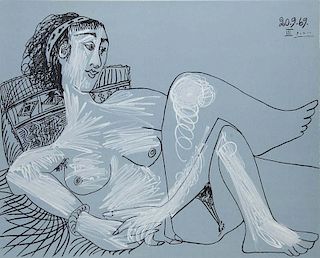 Picasso, Pablo
Liegender weiblicher Akt. Offsetlit