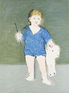 Picasso, Pablo - nach
Knabe mit Lamm. (1975). Farb